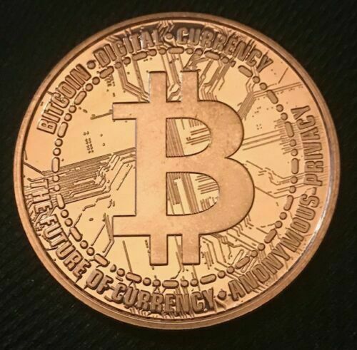 1 Oz Copper Round - Bitcoin