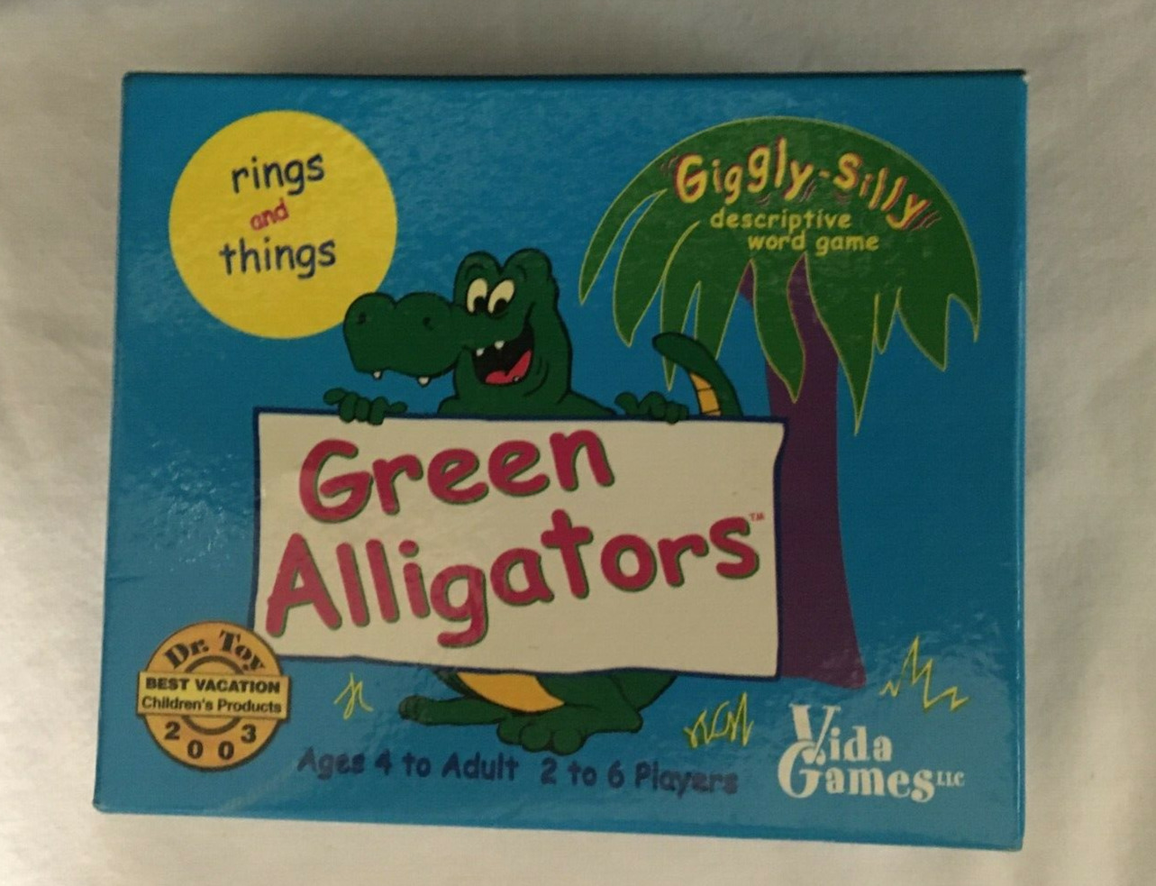 Green Alligators, Zoo & Farm Animals Descriptive Word Board Game Ages 4-adult