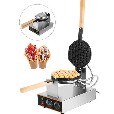 Electric Bubble Egg Cake Maker Oven Stainless Non-stick Waffle Baker Machine