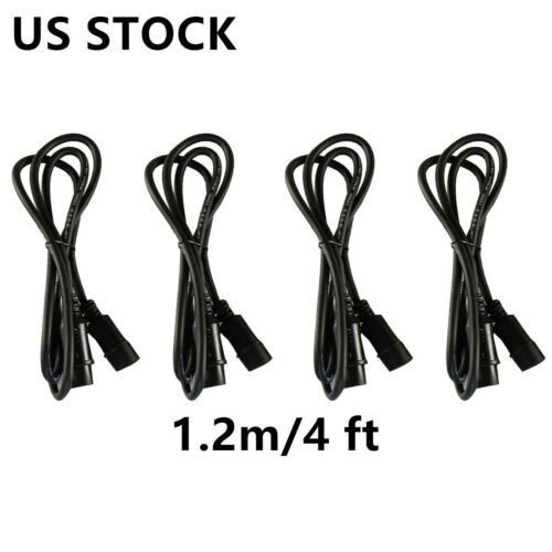 4pcs 6.5ft/2m Dmx Cable 3 Pin Male Female Xlr Connector For Party Stage Lighting