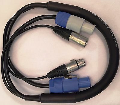 Blizzard Dmx5pc-3 / Combo 5-pin Dmx Cool Cable+powercon Cable / 3 Foot