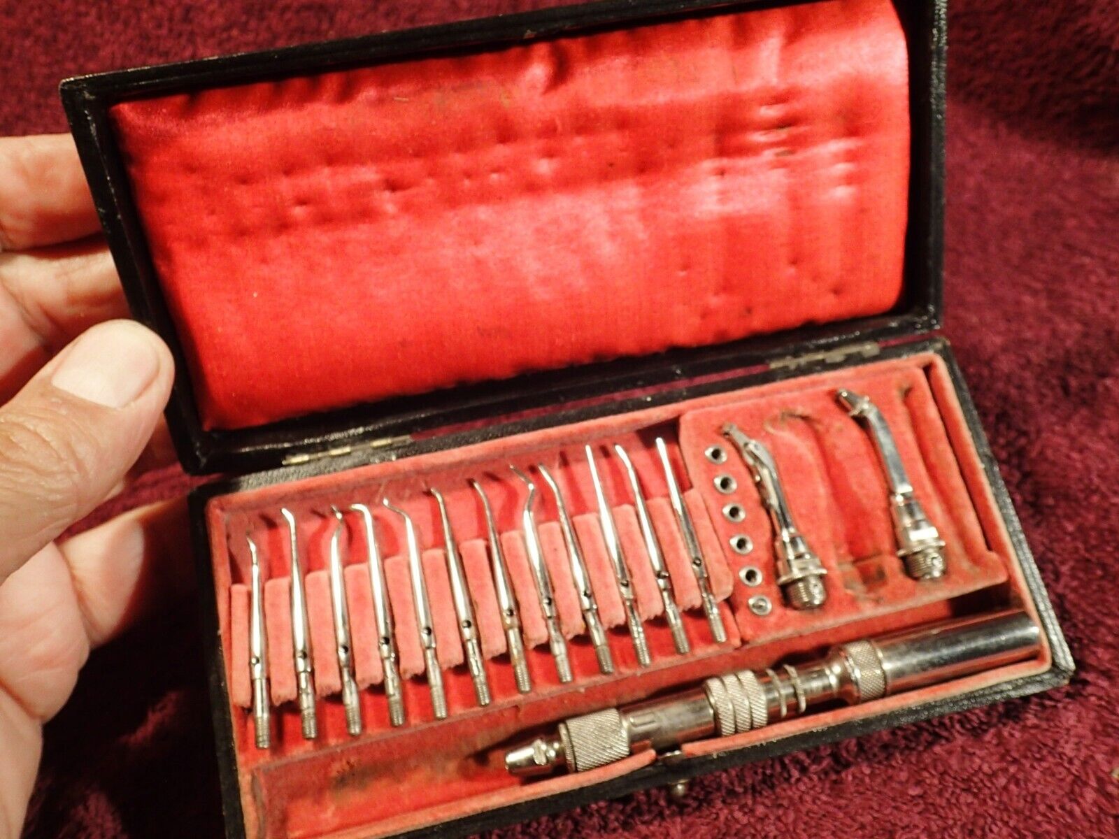 Antique Vintage Medical Dentistry Set In Case