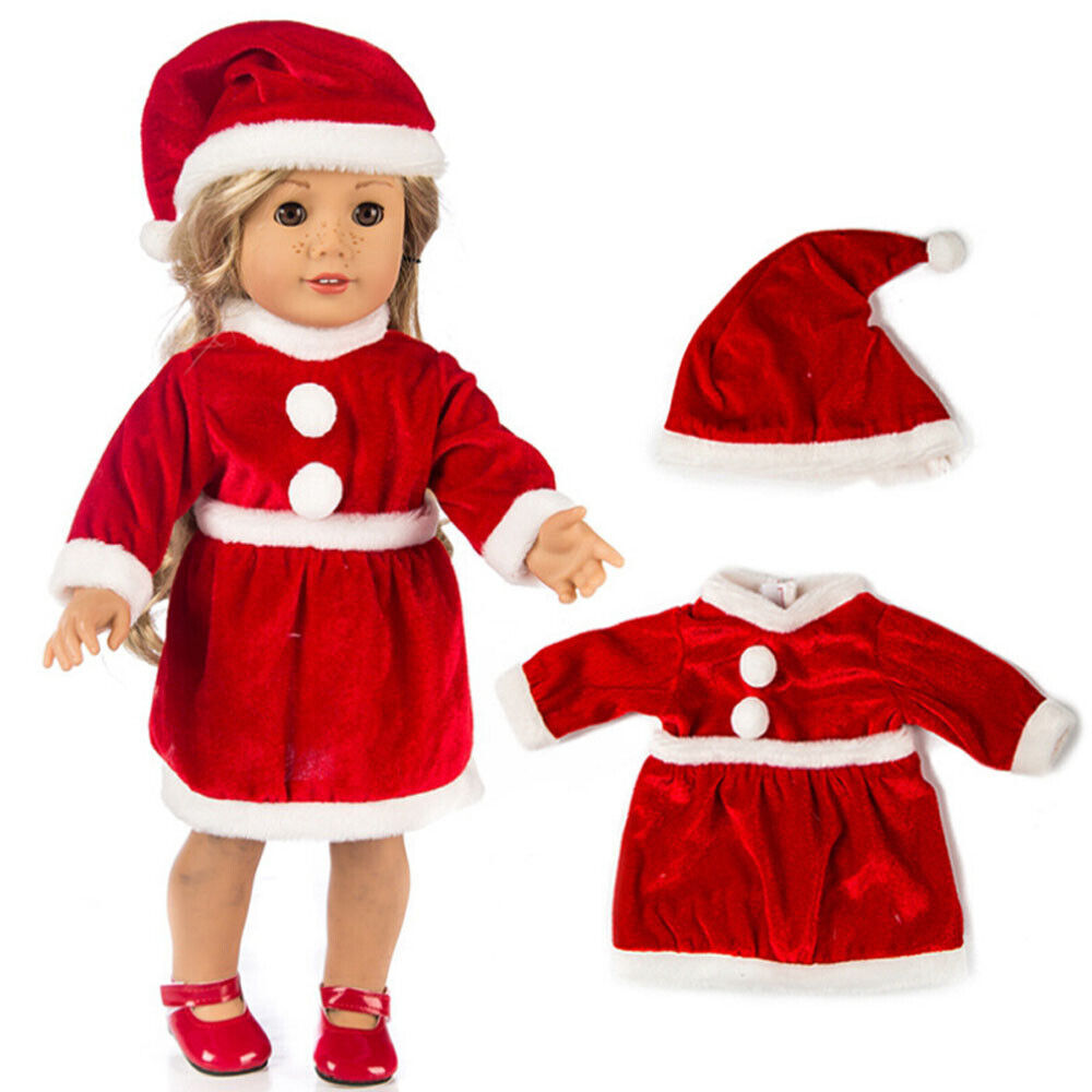 Chirstmas Clothes Dress Hat For 18 Inch American Building Tiles For Toddlers 1-3