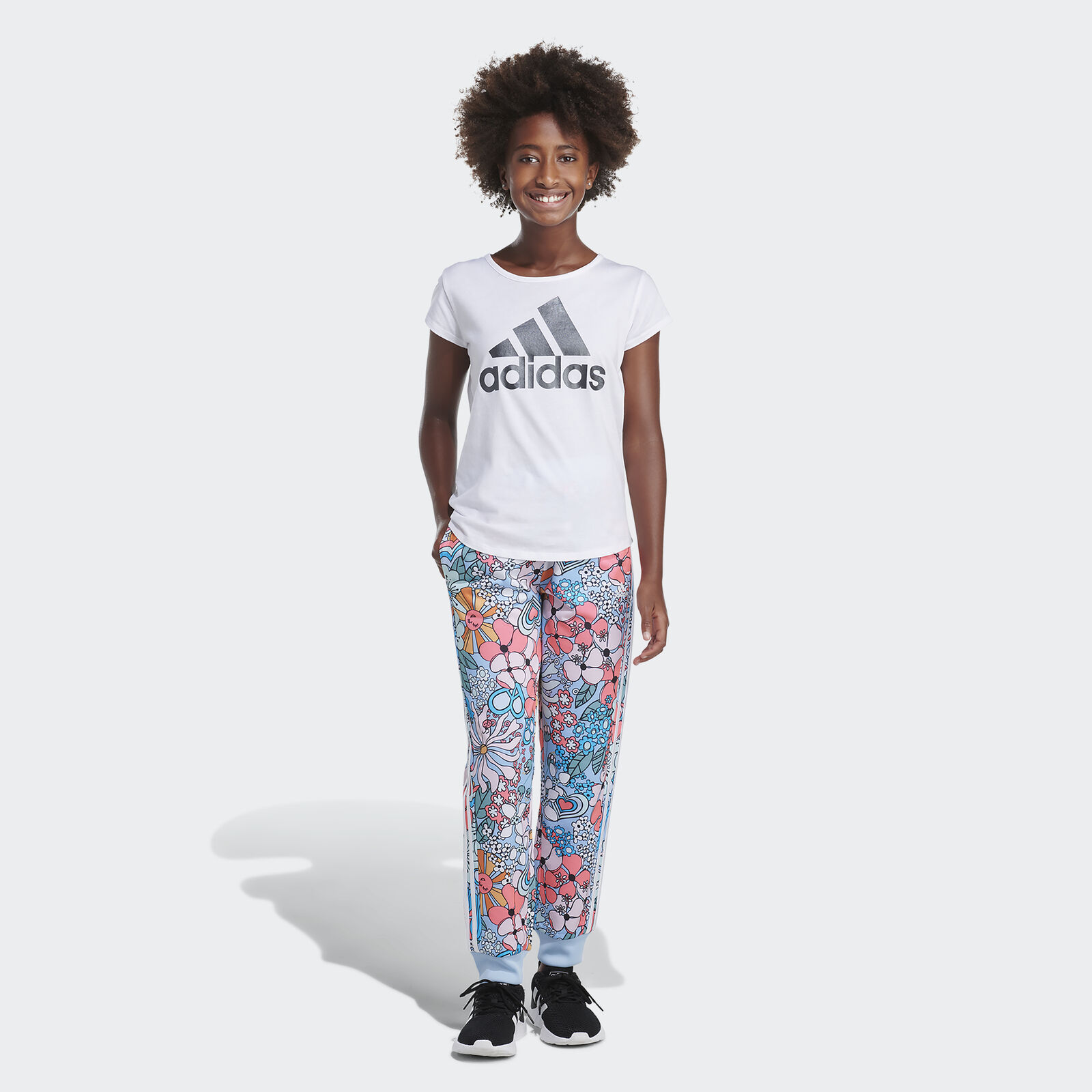 Adidas Allover Print Tricot Joggers Kids'